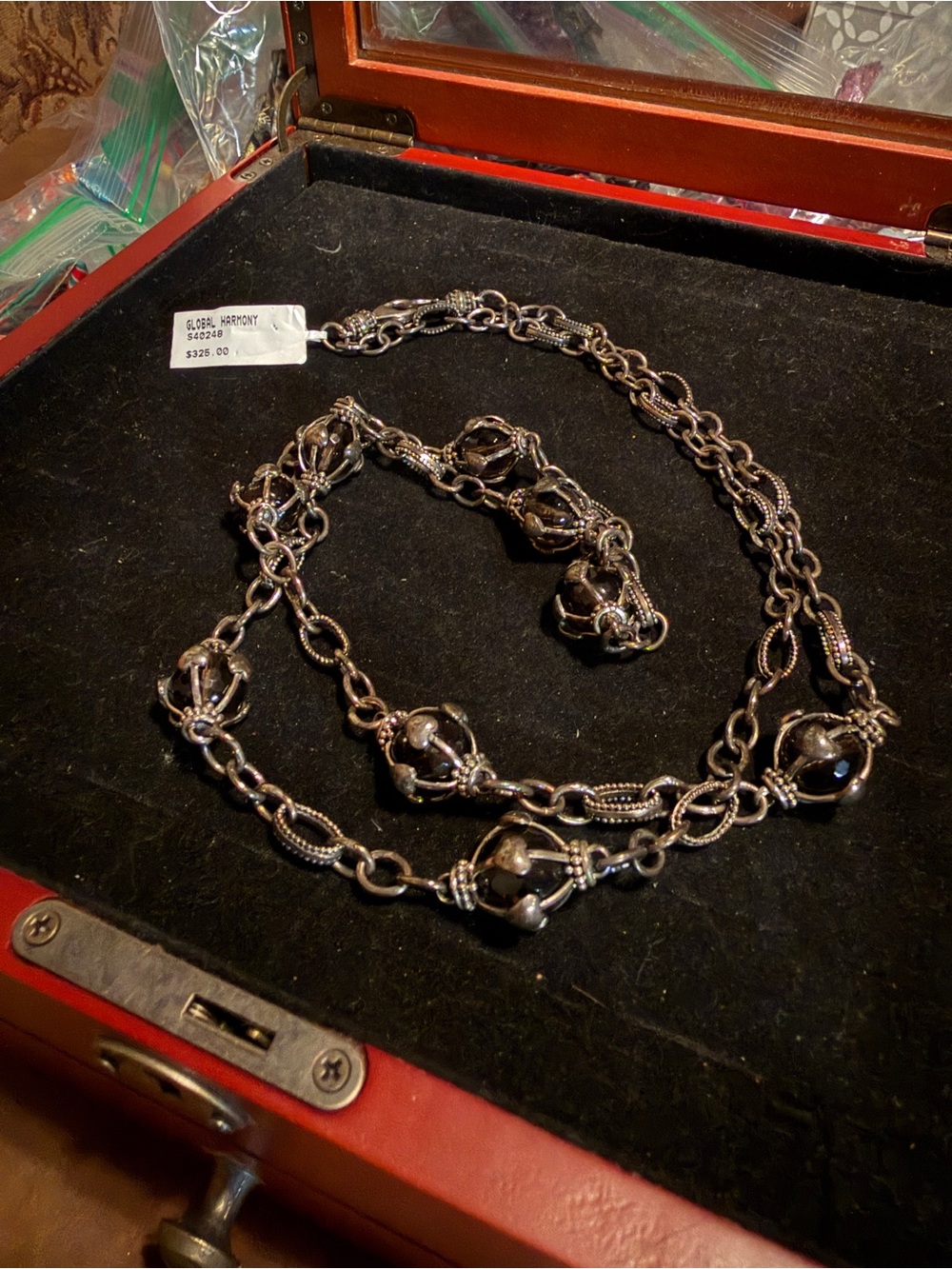 Silver-Tone Charm Necklace
